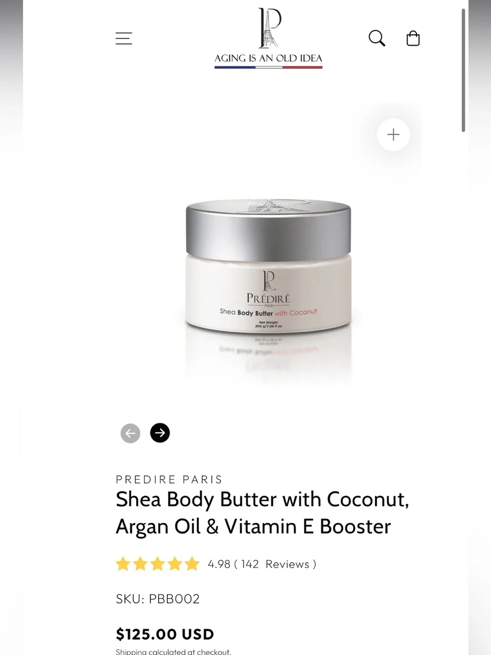 Prédiré Shea Body Butter with Coconut - 7.06 fl oz